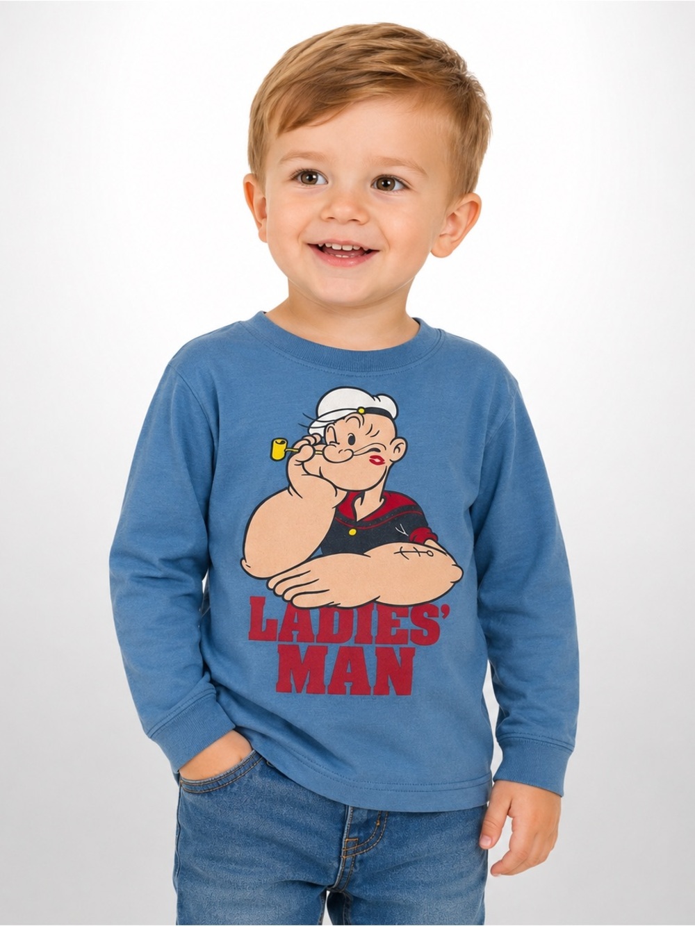 Old Navy Collectabilitees Popeye Ladies’ Man Shirt Toddler 2T Blue